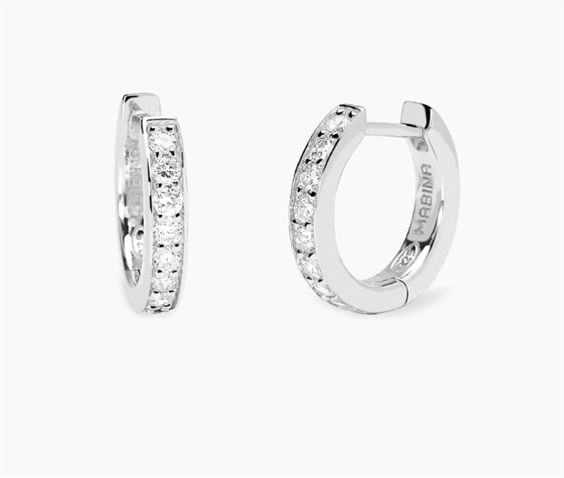 Orecchini Mabina in Argento Diamante Lab Grown 0.025 Ct 563989 - 563989